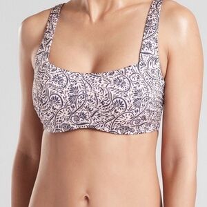Athleta Aqualuxe Batik Bra Sized Bikini Top Swim Quickdri size 32D 32DD